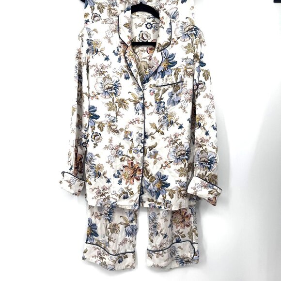 OLIVIA VON HALLE Lila Odette Silk Satin Pajama Set Woman’s size medium 2 piece b - Picture 1 of 16